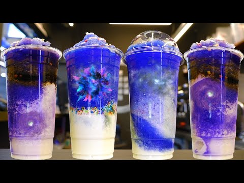 🌌내 손 안의 은하수 스무디!🌌 🎨갤러리 카페 브이로그☕| A Cup of Galaxy 🎨Galaxy Smoothie🎨 銀河スムージー cafe vlog 카페 브이로그 카페 알바