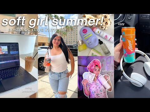 ソフトガールのサマーダイアリー☁️ セルフケア、ショッピング、読書、心地よい雰囲気、そして私の人生における美的日々!